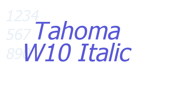 Tahoma W10 Italic font