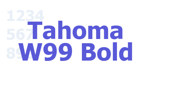 Tahoma W99 Bold font