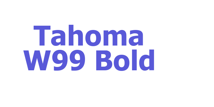 Tahoma W99 Bold Font Download