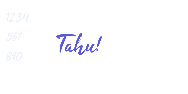 Tahu! font free