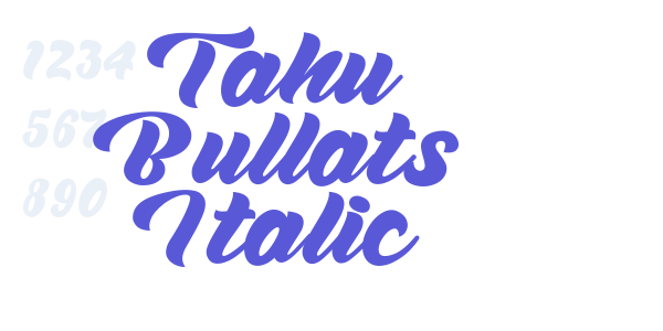 Tahu Bullats Italic font free