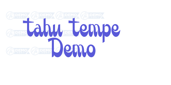 Tahu Tempe Demo font