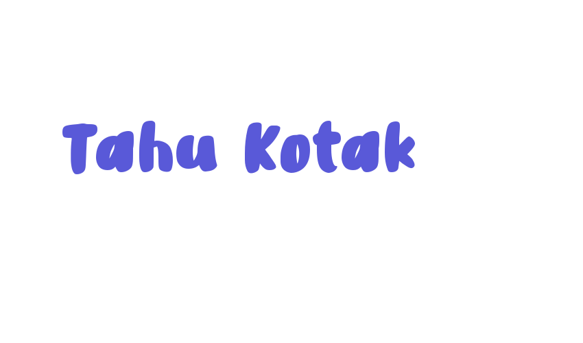 Tahu Kotak Font