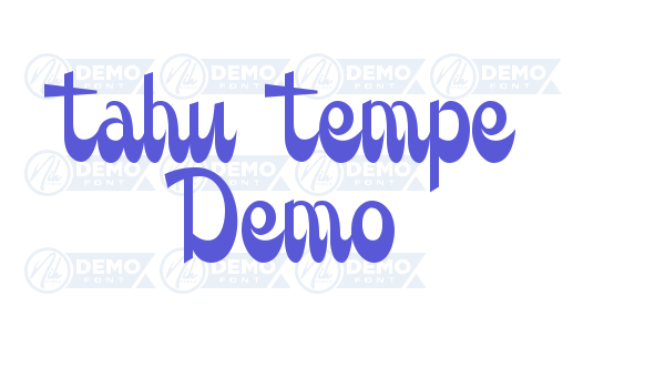 Tahu Tempe Demo Font