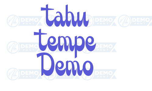 Tahu Tempe Demo Font