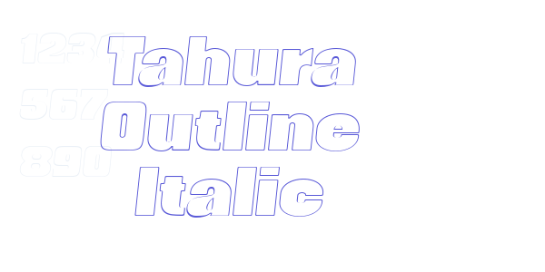 Tahura Outline Italic font