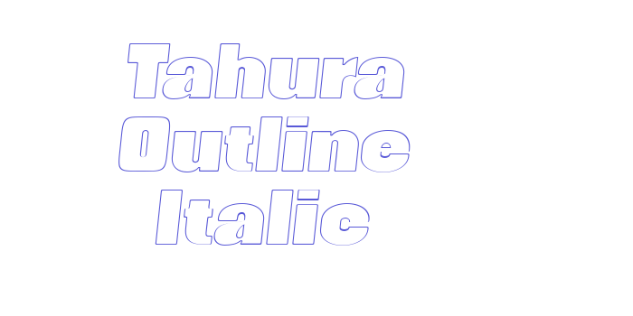 Tahura Outline Italic Font Download