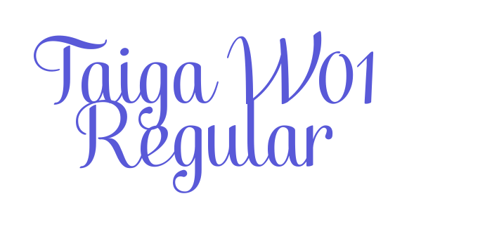 Taiga W01 Regular Font