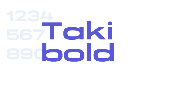 Taki bold font free