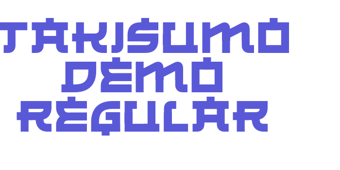 Takisumo Demo Regular Font Download