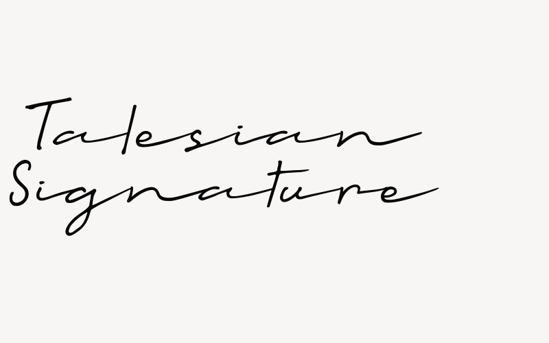 Talesian Signature Font