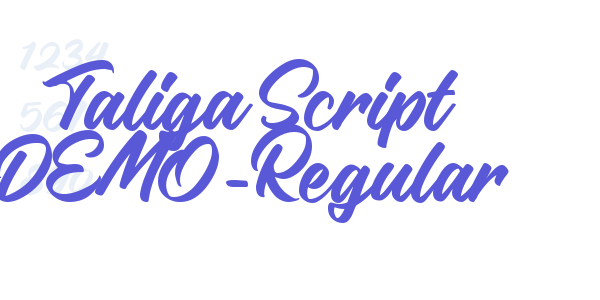 Taliga Script DEMO-Regular font free