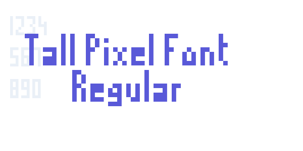 Tall Pixel Font Regular font free