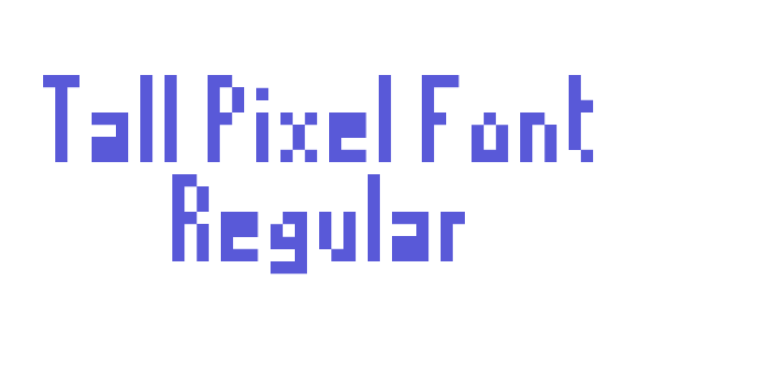 Tall Pixel Font Regular Font