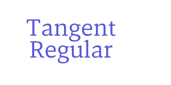 Tangent Regular Font