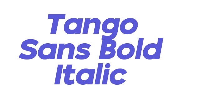 Tango Sans Bold Italic Font Download