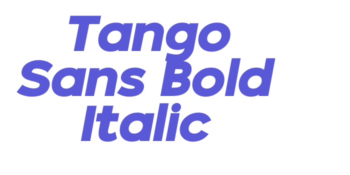 Tango Sans Bold Italic Font