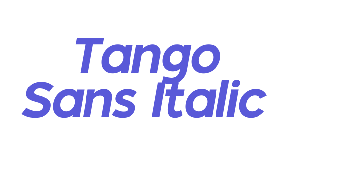 Tango Sans Italic Font