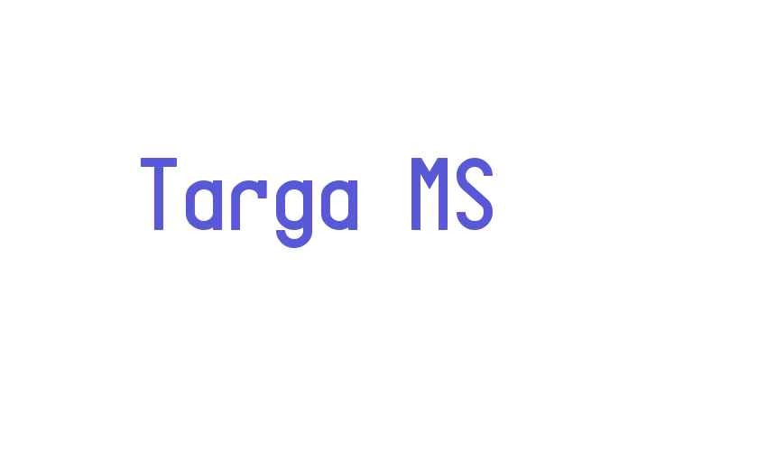 Targa MS Font Download