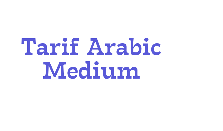 Tarif Arabic Medium Font Download