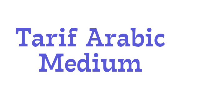 Tarif Arabic Medium Font Download