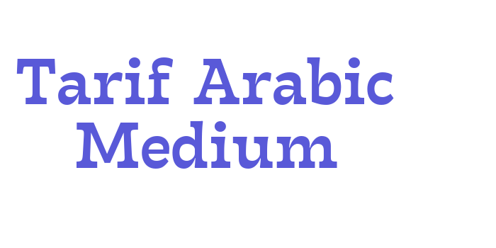 Tarif Arabic Medium Font