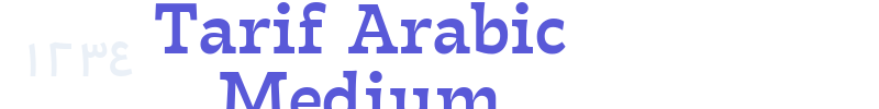 Tarif Arabic Medium font