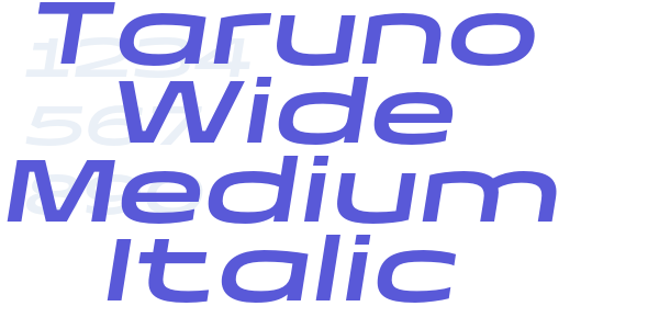 Taruno Wide Medium Italic font free