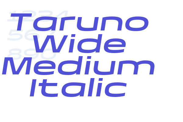 Taruno Wide Medium Italic