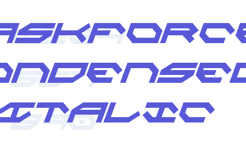 Taskforce Condensed Italic Font