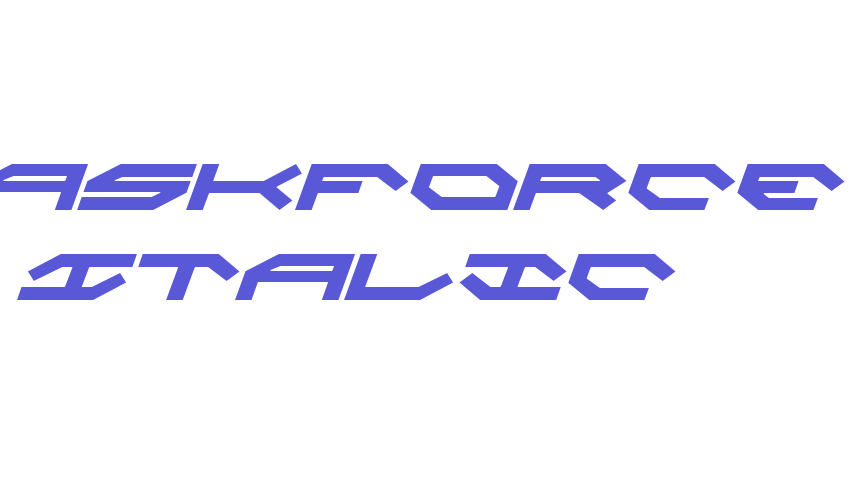 Taskforce Italic Font