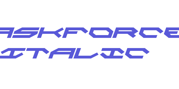 Taskforce Italic Font Download