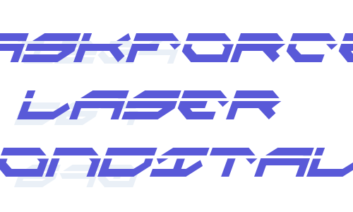 Taskforce Laser CondItal Font