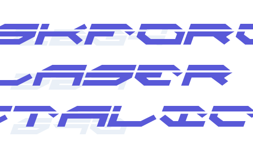 Taskforce Laser Italic Font