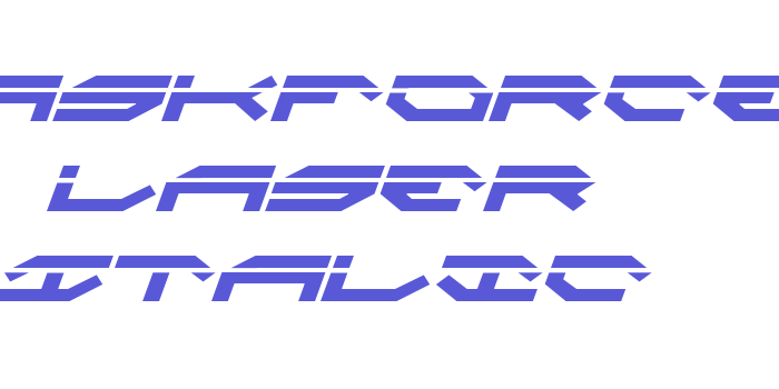 Taskforce Laser Italic Font Download