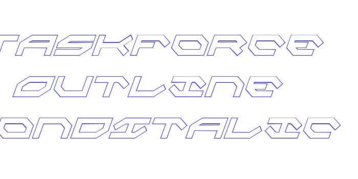 Taskforce Outline CondItalic Font Download