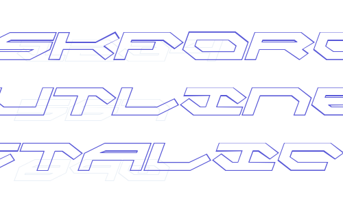 Taskforce Outline Italic Font