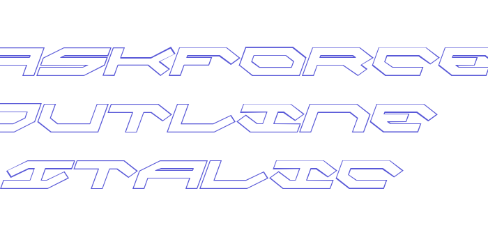 Taskforce Outline Italic Font Download