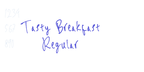 Tasty Breakfast Regular font free