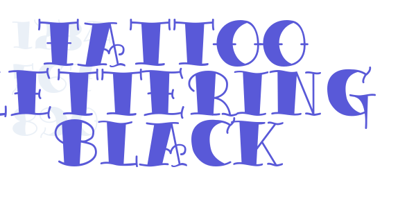 Tattoo Lettering Black font free