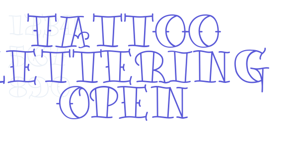 Tattoo Lettering Open font free