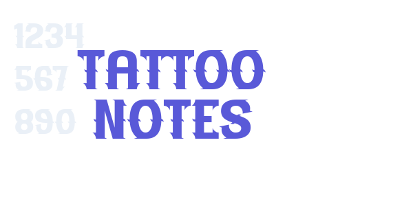 Tattoo Notes font