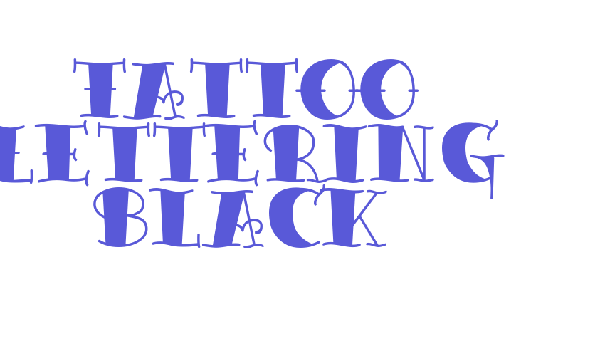 Tattoo Lettering Black Font