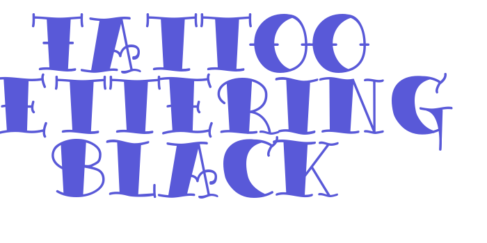 Tattoo Lettering Black Font