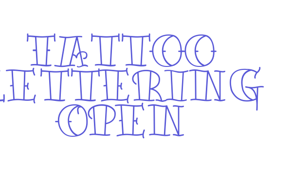 Tattoo Lettering Open Font