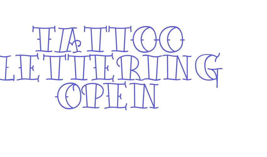 Tattoo Lettering Open Font