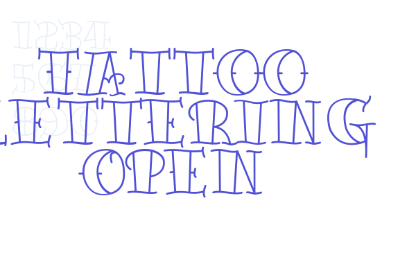 Tattoo Lettering Open
