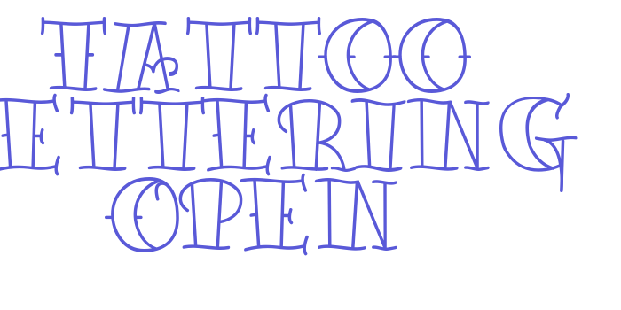 Tattoo Lettering Open Font