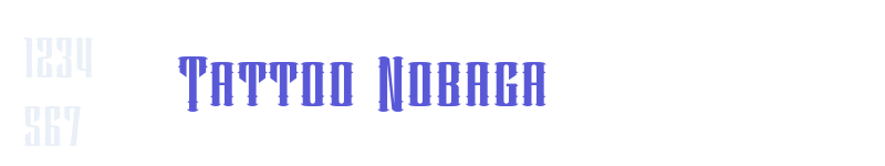 Tattoo Nobaga-related font