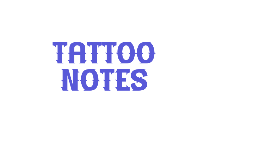 Tattoo Notes Font Download